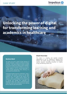 Impelsys Enabled Adaptive Learning for Members of US Non-Profit Healthcare Organization 