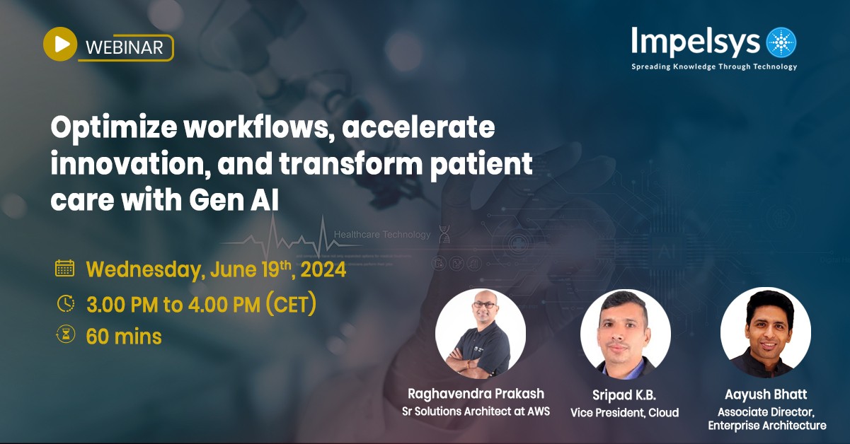 Optimize workflows, accelerate innovation, and transform patient care with Gen AI